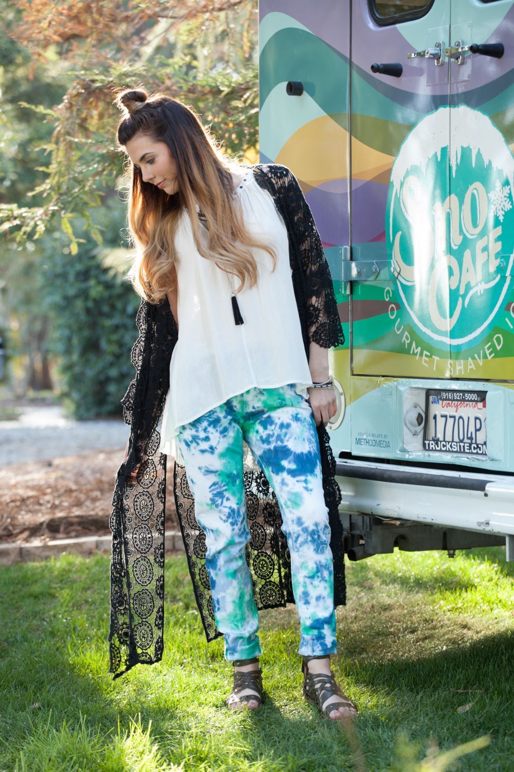 Crumple Pastel Tie Dye Jeans