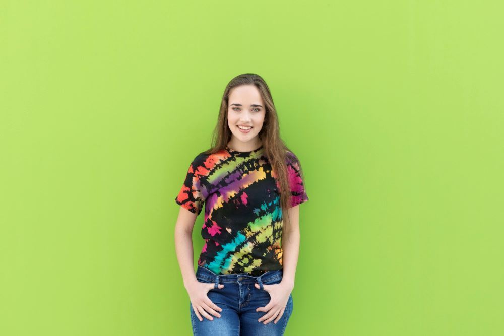 Rainbow Reverse Tie-Dye T-shirt