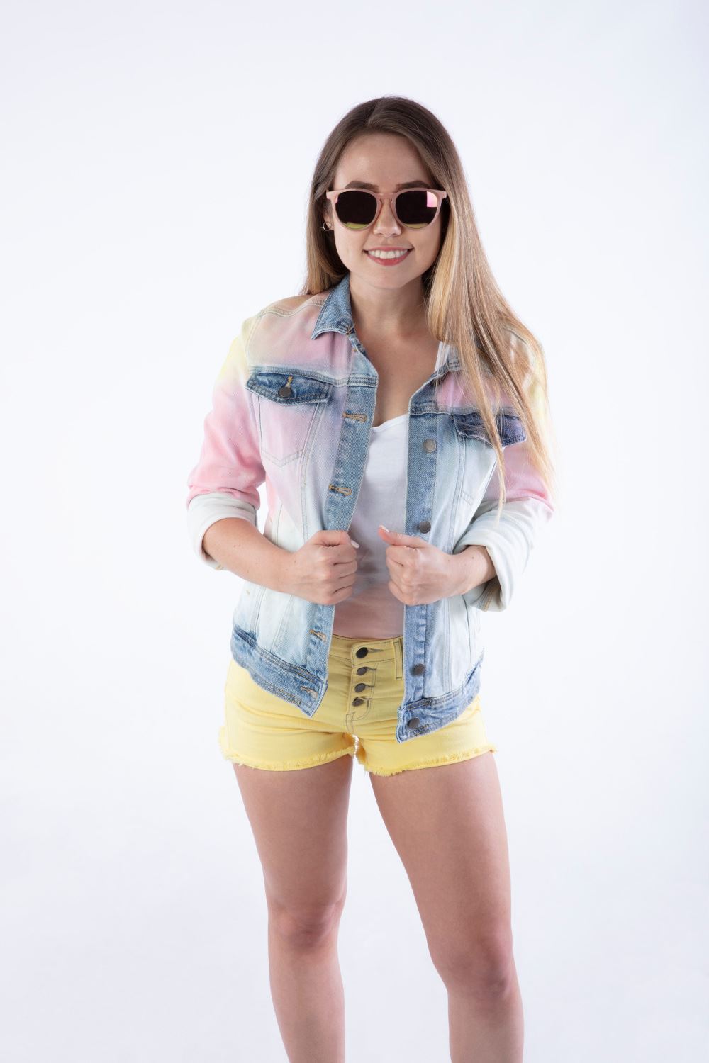 Pastel Tie-Dye Jean Jacket