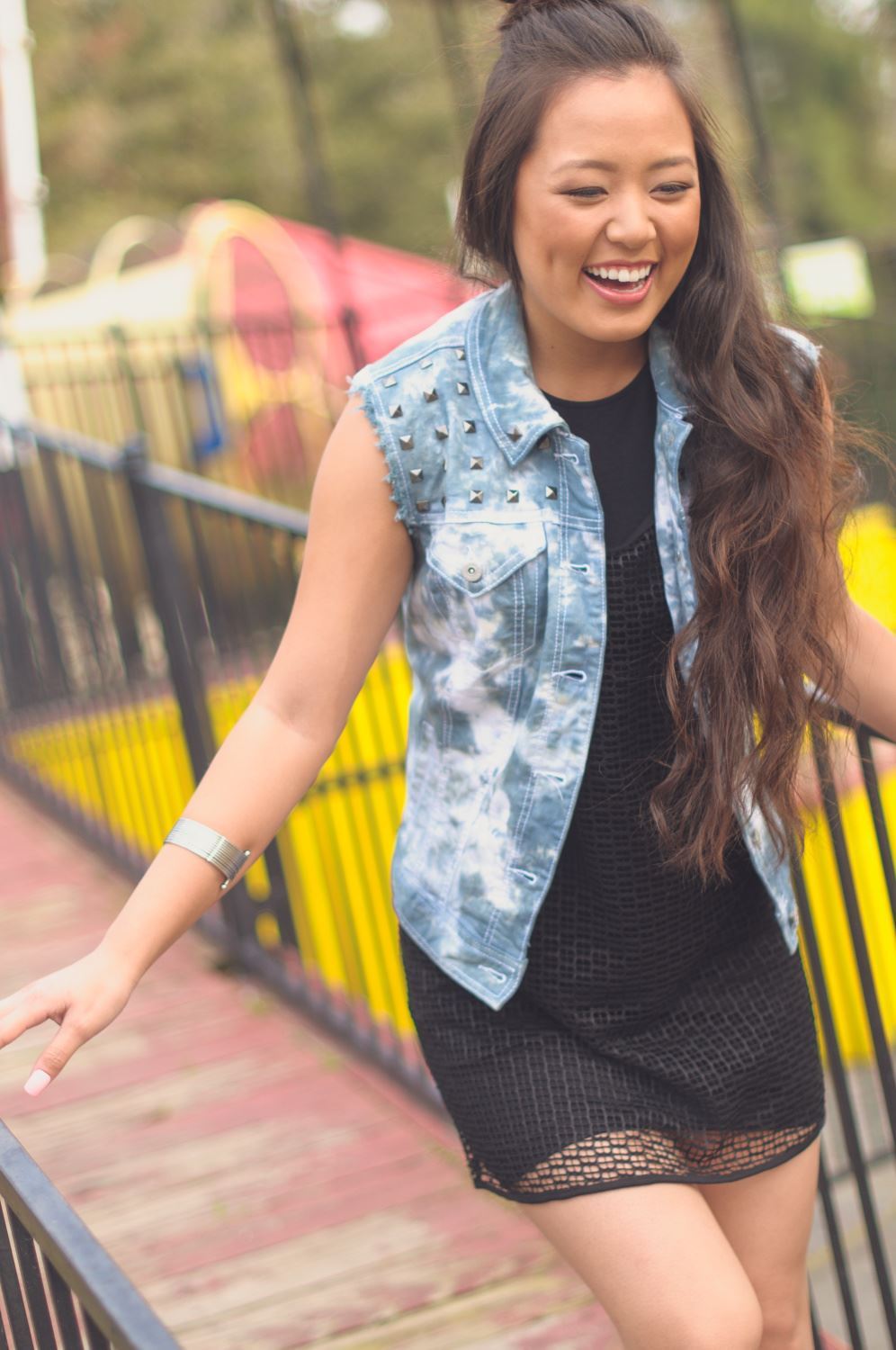 Tie-Dye Denim Vest