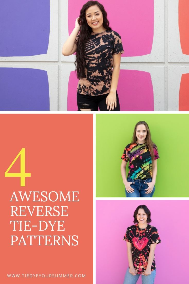 4 Awesome Reverse Tie Dye Patterns