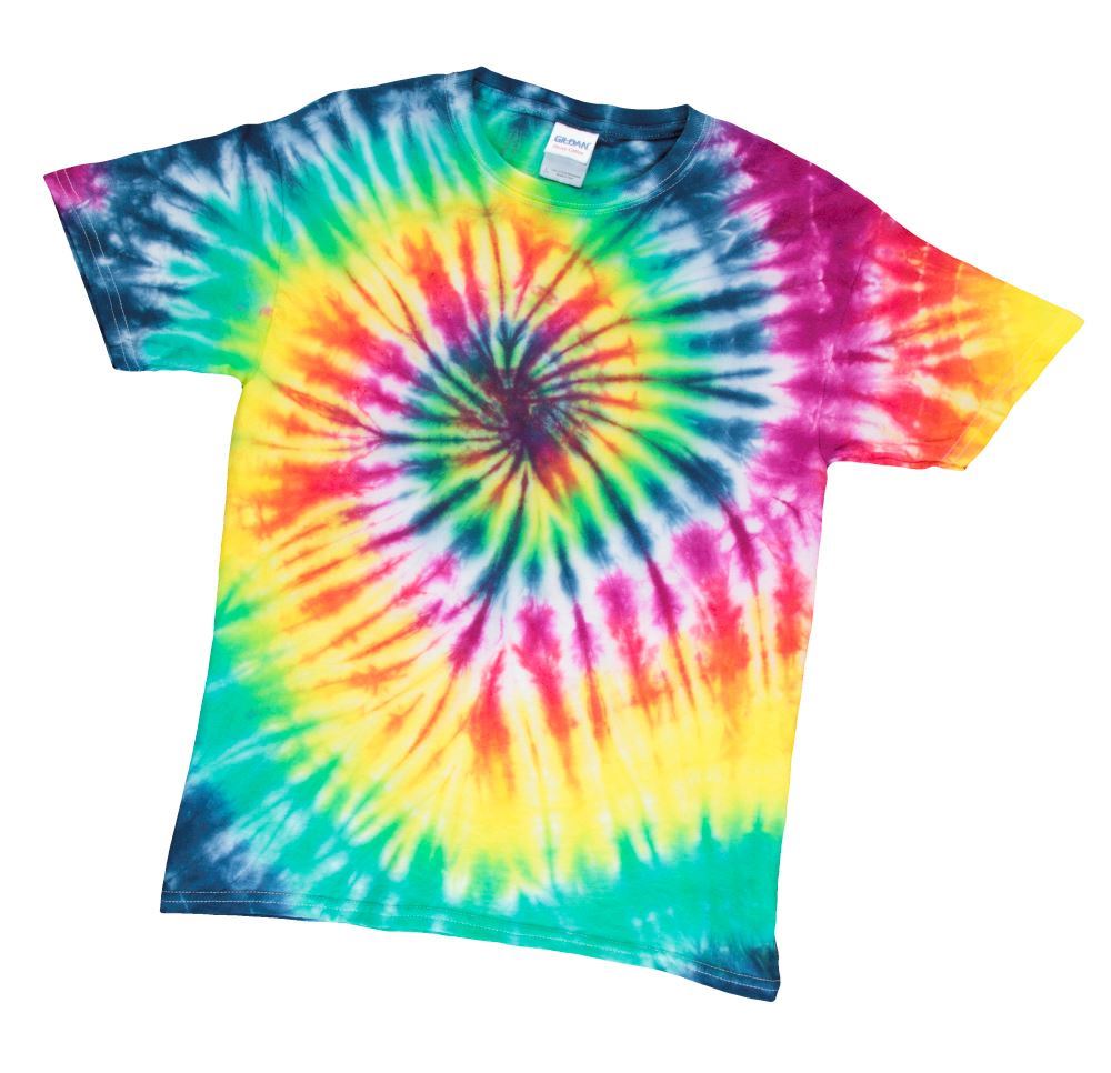 Tulip Tie Dye Spiral Pattern Ideas - Rainbow