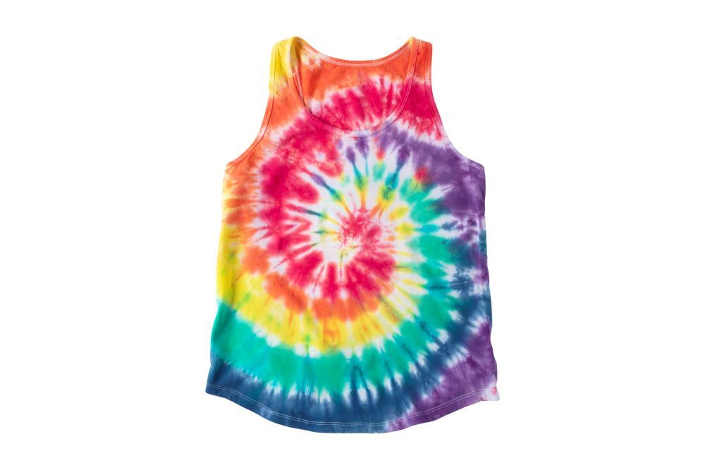 Tulip Tie Dye Spiral Pattern Ideas - Super Big tie-dye tank top