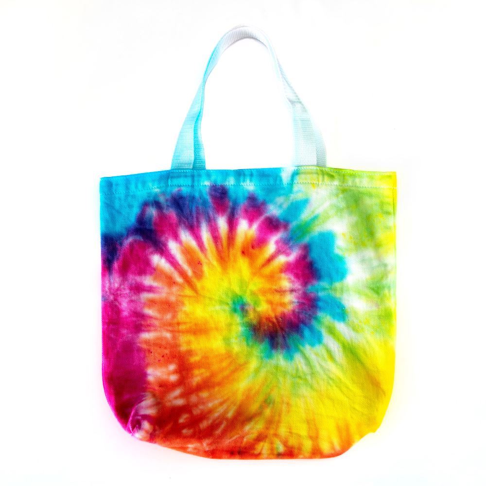 Tulip Tie Dye Spiral Pattern Ideas - 6 color tote