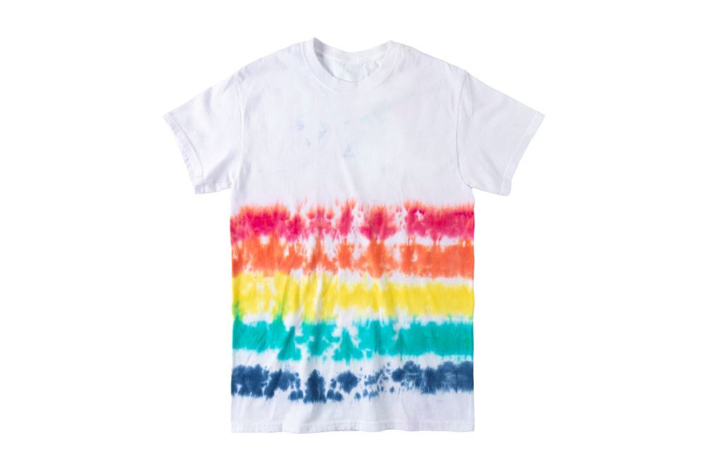 Rainbow Stripe Tie-Dye T-shirt