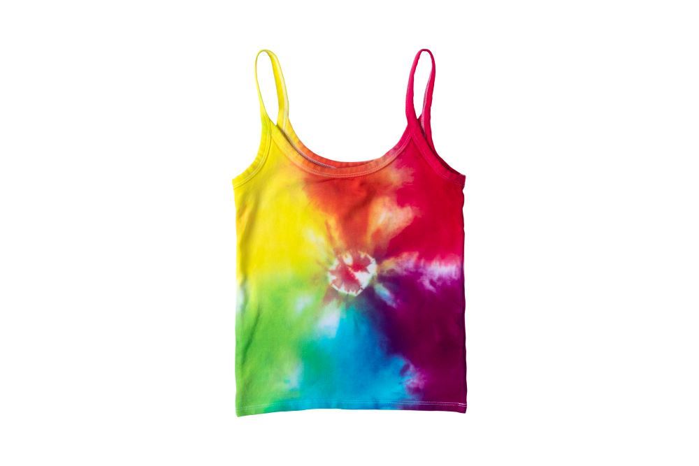 Rainbow Sunburst Tie-Dye Tank Top