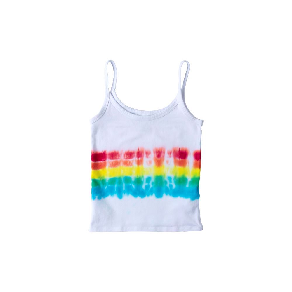 Rainbow Stripe Tie-Dye Tank Top