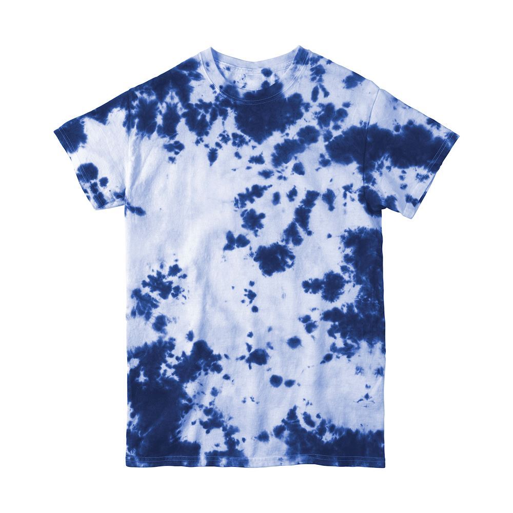 Blue Crumple Tie-Dye T-shirt