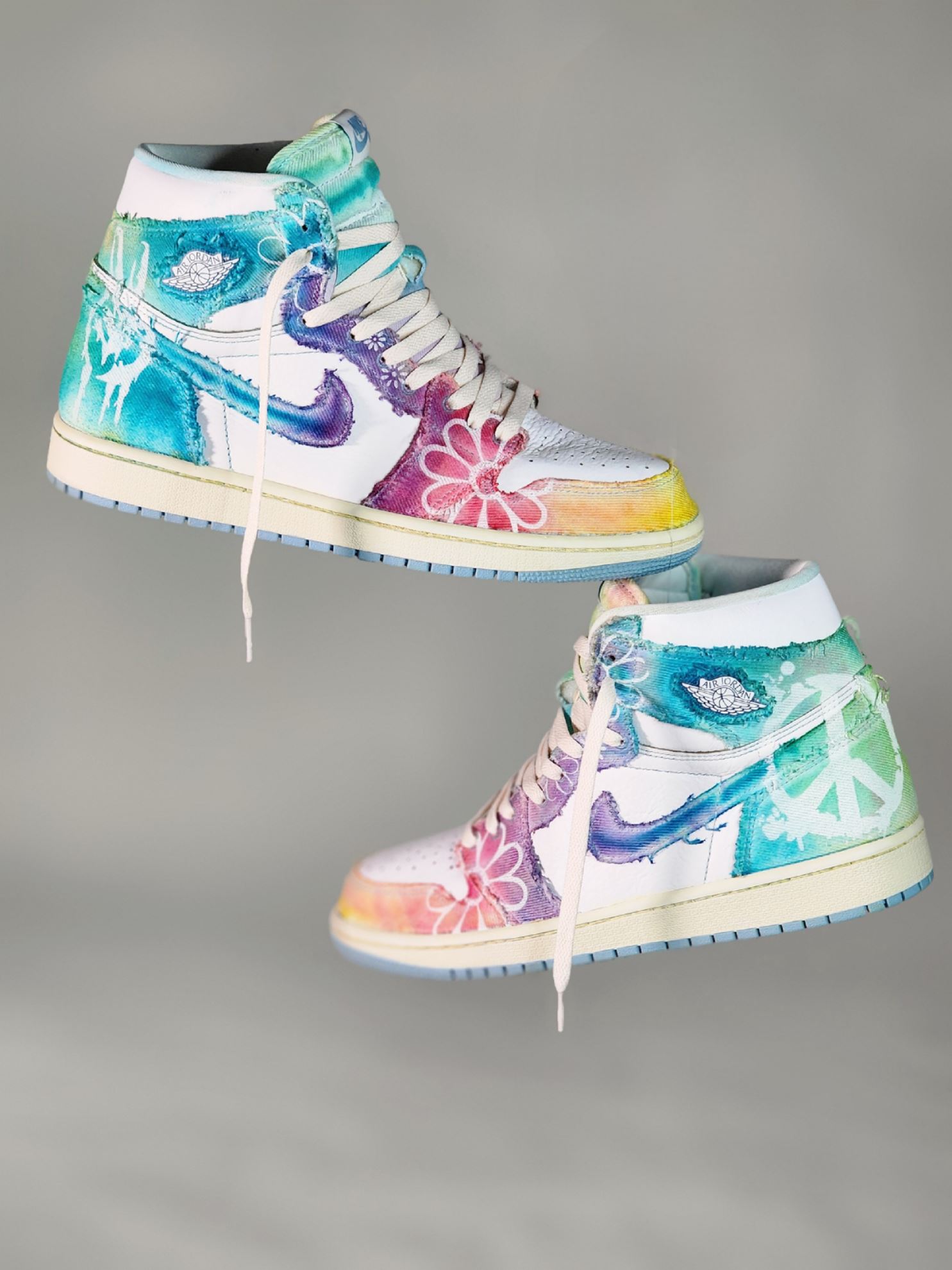 Custom Pastel Tie-Dye Sneakers by Jeff PurYear