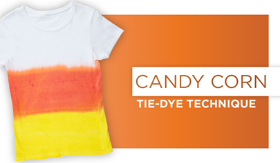 Candy Corn Tie-Dye Technique