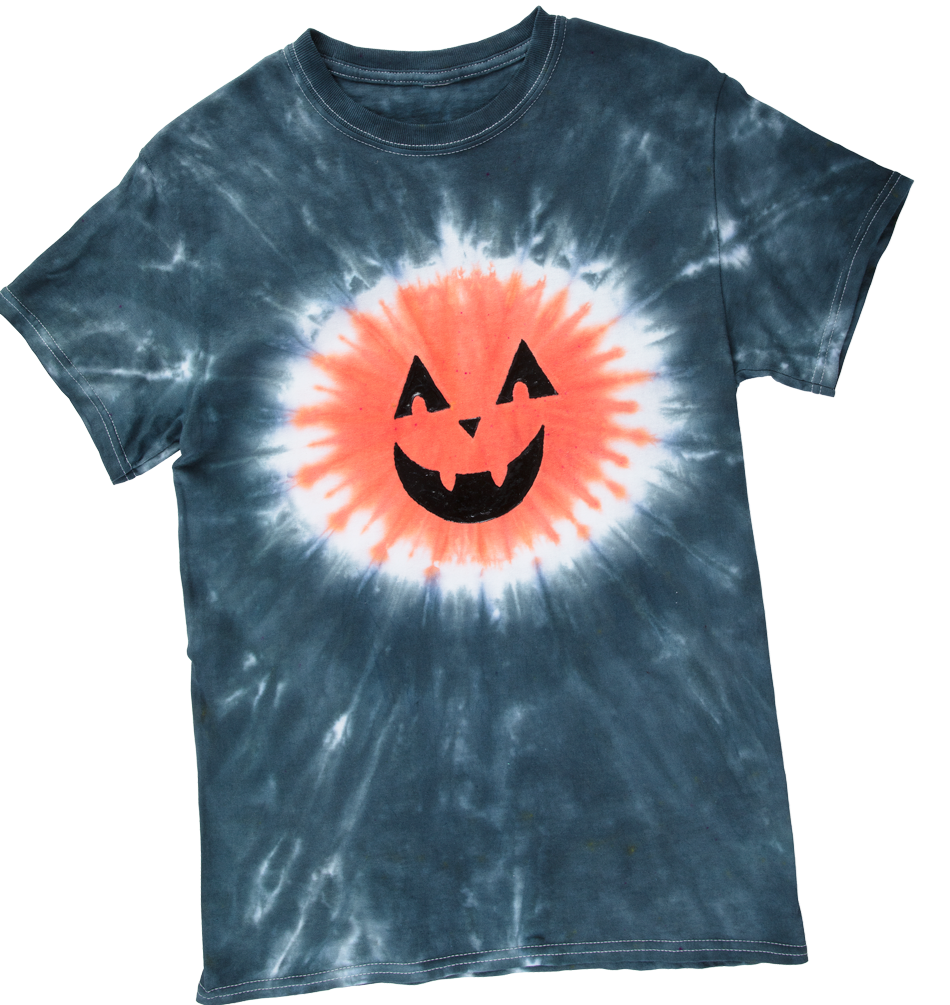 Picture of Jack-O-Lantern Tie-Dye Technique